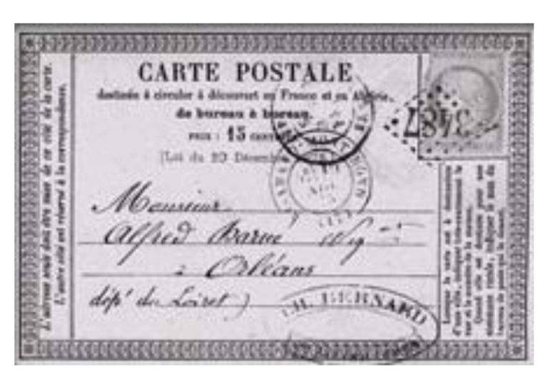 Carte Postale française 1872