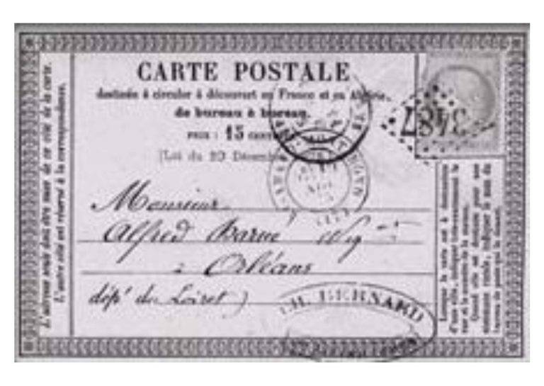 Les cartes postales, une création de la fin du XIXè siècle